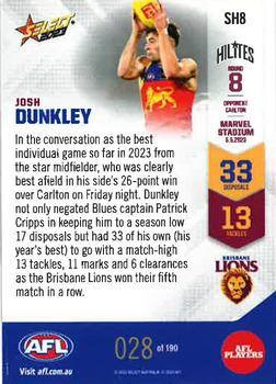 2023 Select Hilites & Rising Star AFL #SH8 Josh Dunkley Back